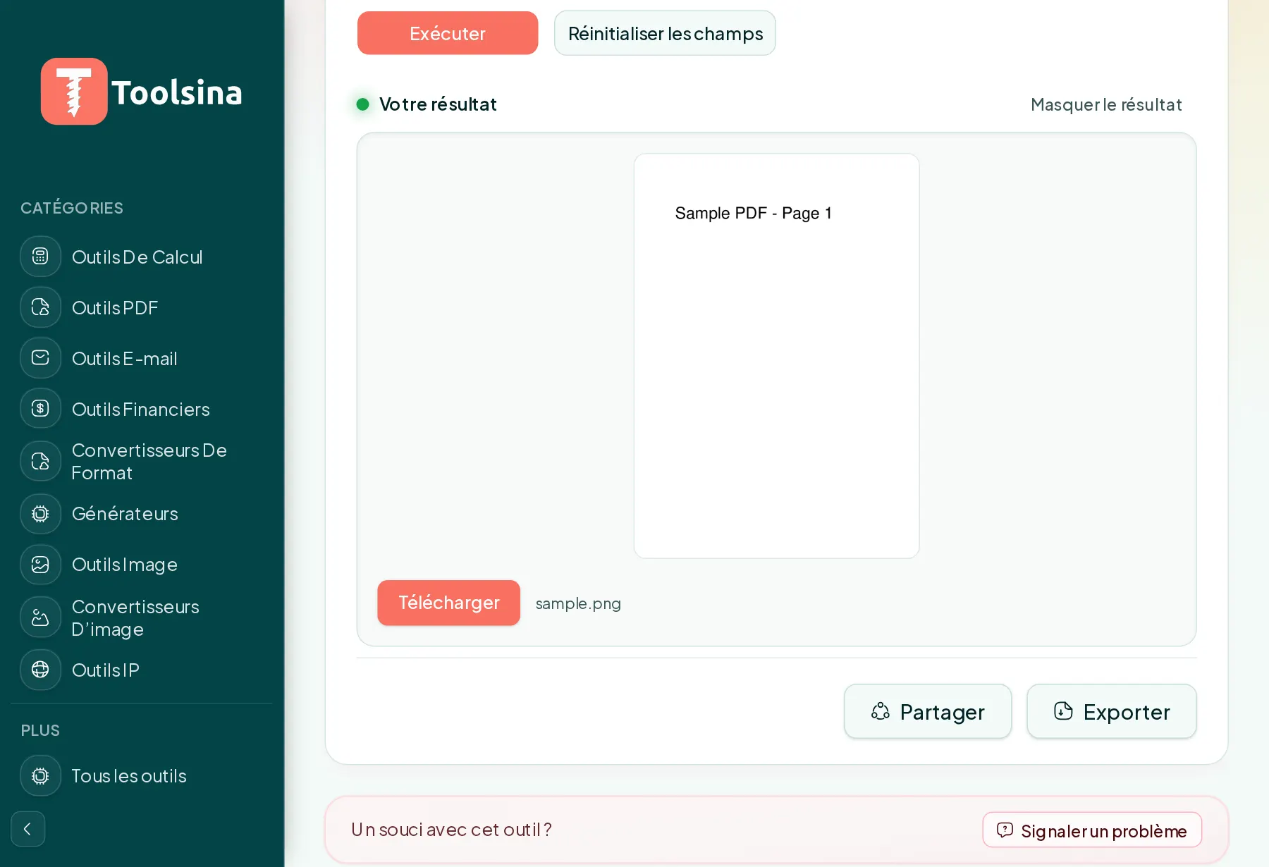 Lancez, puis téléchargez votre résultat — Comment convertir une page PDF en image (PNG ou JPG)