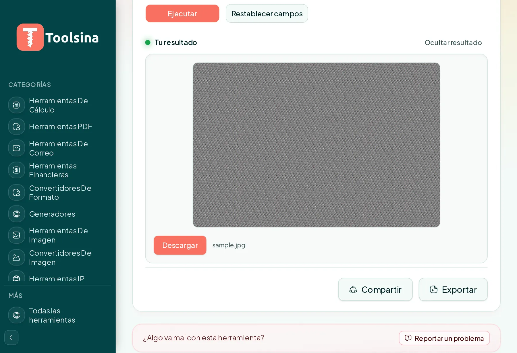 Ejecútala y descarga tu resultado — Cómo eliminar los datos EXIF (metadatos) de una foto